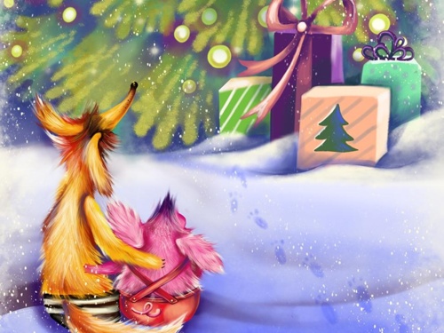 Новогодние похождения Лиса и Поросёнка